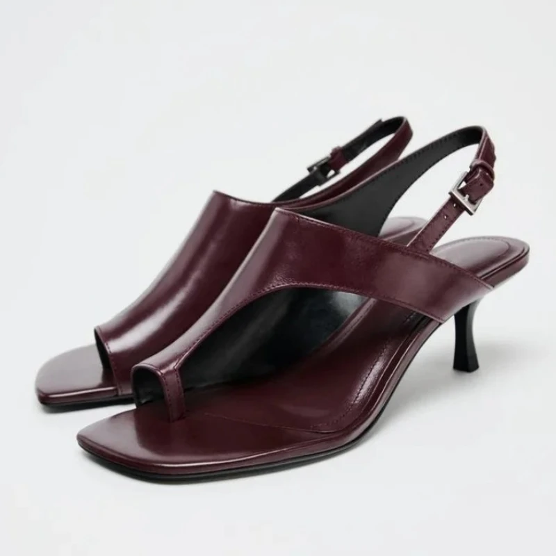 

Fashion Designer Sandals Women Pumps Clip Toe Hollow Square Toe Slingback Dress Shoes Ladies Elegant Brand High Heels Women