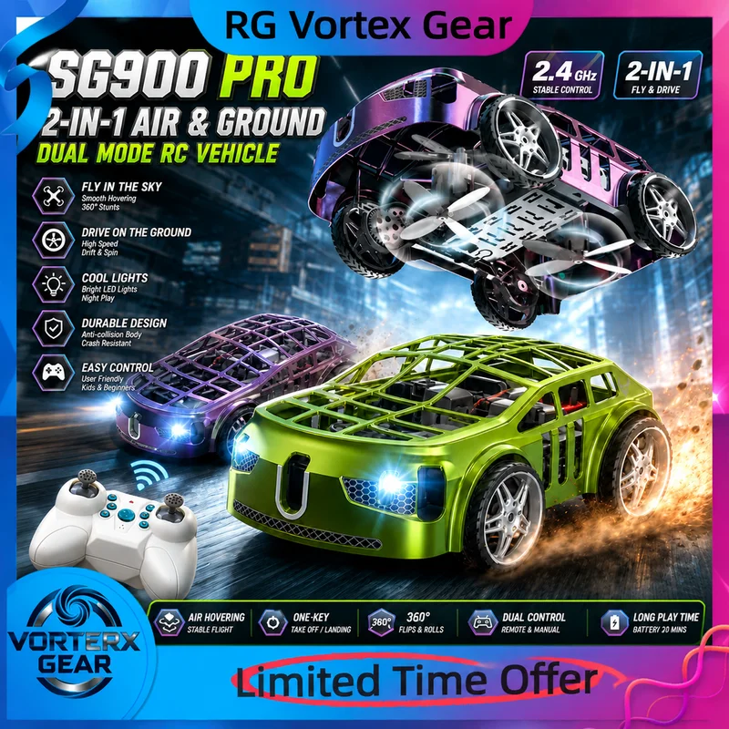 【In Stock】Hot Sg900pro Remote Control Car Land Air Dual-Mode Remote Control Airplane 2.4g Remote Control Anti Fall Hovering Toy