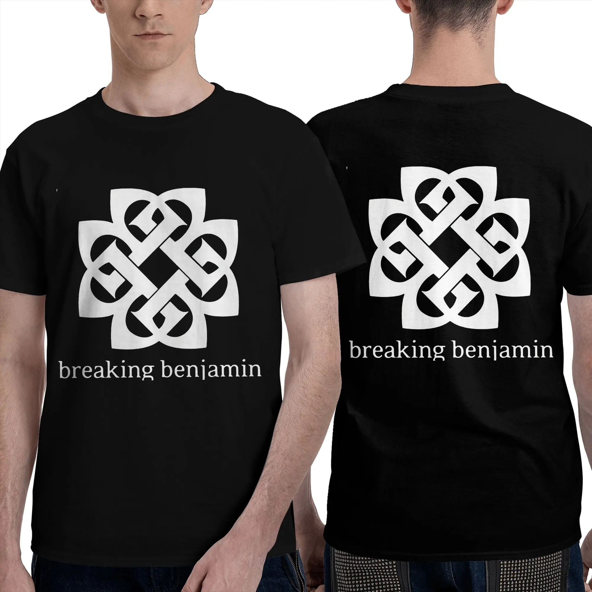 Art - Breaking Benjamin Premium Men T-Shirt Double Sided Plus Size T Shirts Men's Crew Neck Cotton Tees Short Summer Male