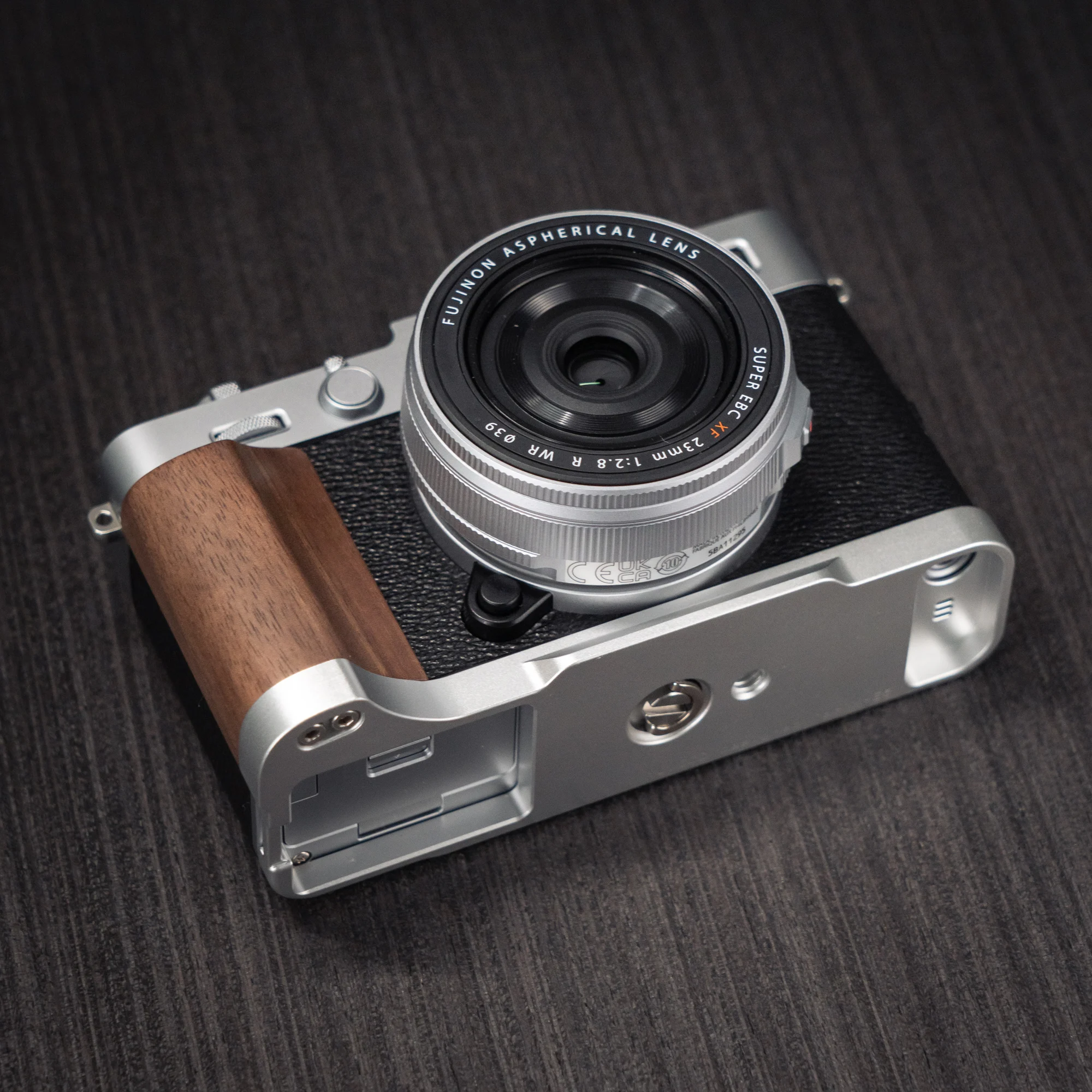 Handgefertigter Kamera-Handgriff aus Holz, L-Platte, Schnellverschluss-Halter für Fujifilm XE5 Fuji X-E5 – Detail 19