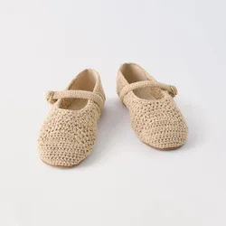 Designer Brand Autumn Trend Flats Shoes Woman Beige French Ballet Flat Shoes Mary Jane Single Shoe Girls Zapatos Retro Mujer