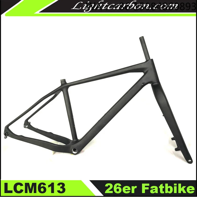 

LCM613 26er Fat Bike Frame, carbon fiber material, wide tire design, fit for beach and snow road riding