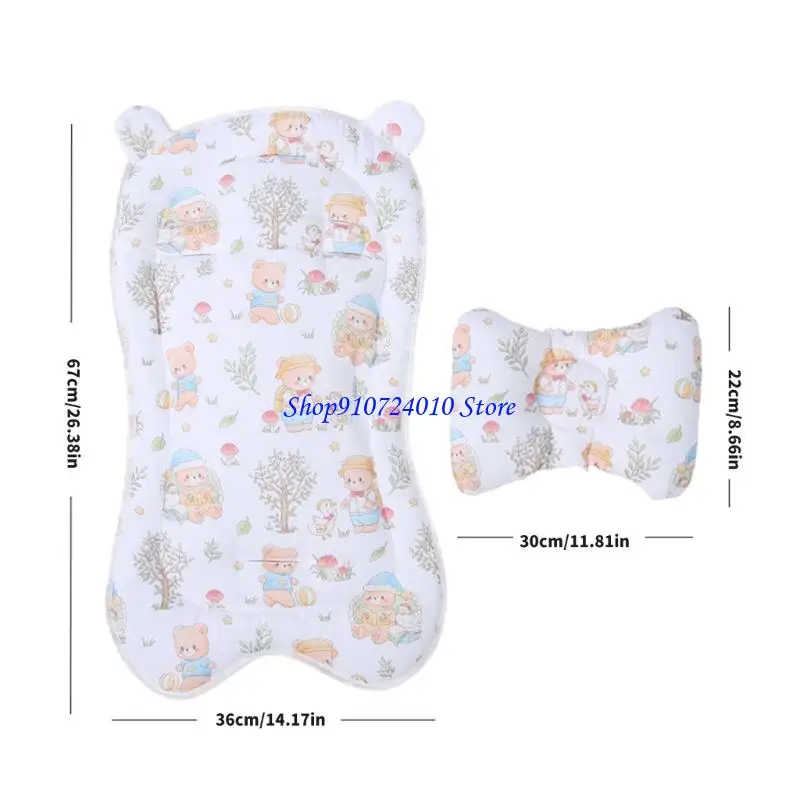 77HD مطبوعة عربات الأطفال وسادة مقعد نسيج القطن مريحة على الوجهين تصميم عربة بطانة لحديثي الولادة والأطفال الصغار