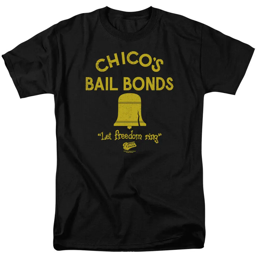 The Bad News Bears Chicos Bail Bonds T Shirt Mens Licensed Retro Movie Black