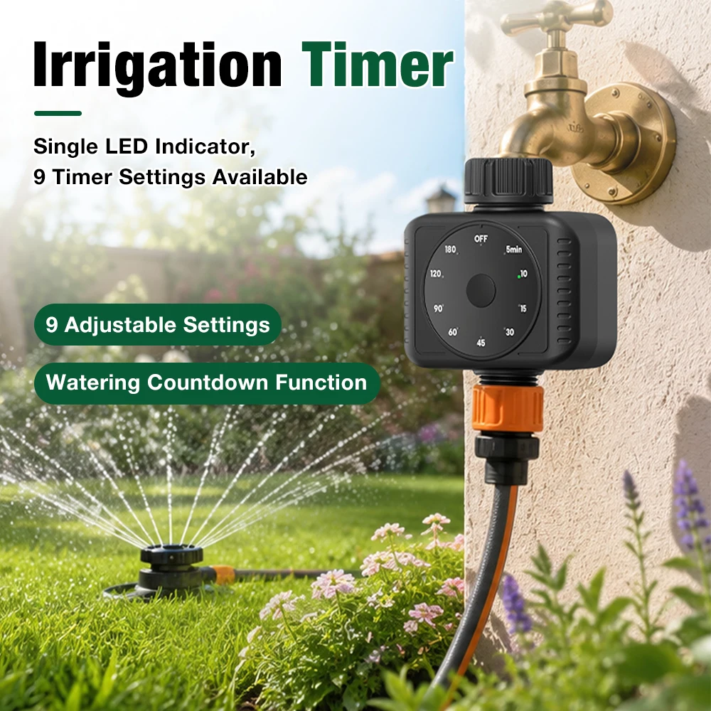 Automatic Irrigation Controller 5-180 Mins Countdown Timer Watering Timer Faucet Valve Timer For Swimming Pool Garden Lawn