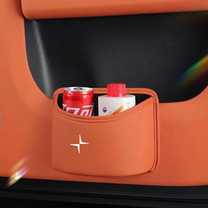 Leather Car Garbage Bin Bag Miscellaneous Storage Bin Storage Box Interior Accessories Suitable Suitable Polestar 2/3/42025