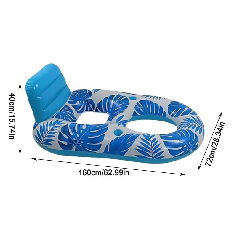 Cama de piscina inflável grande espreguiçadeira de piscina confortável jangada de água ao ar livre portátil jangada inflável para o verão lago flutua & piscina