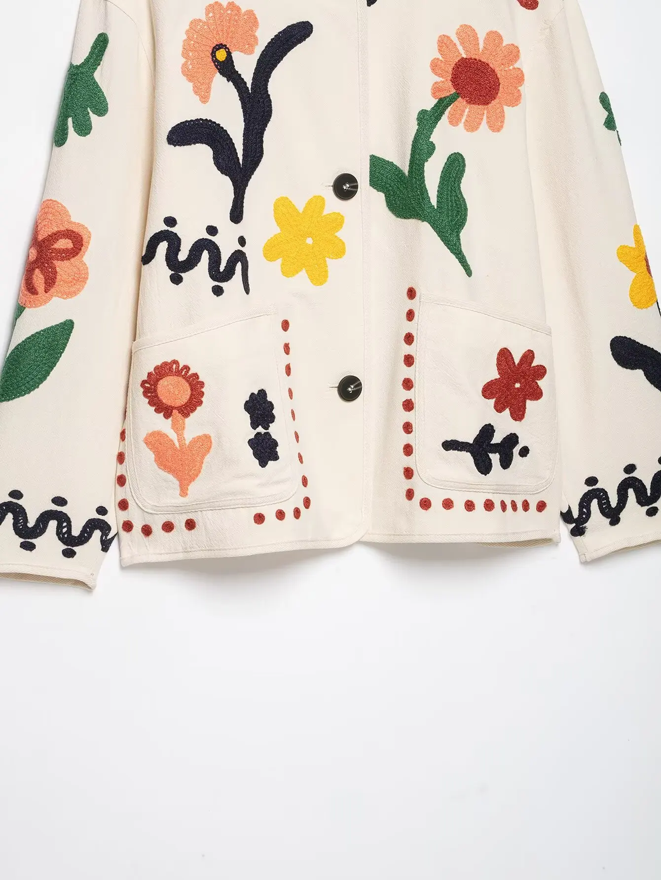 KONDALA Vintage Mode 2026 Elegante Damenjacke mit Blumenstickerei Lässige Moderne Schicke Damen-Streetwear Herbst Mujer Oberbekleidung – Detail 22