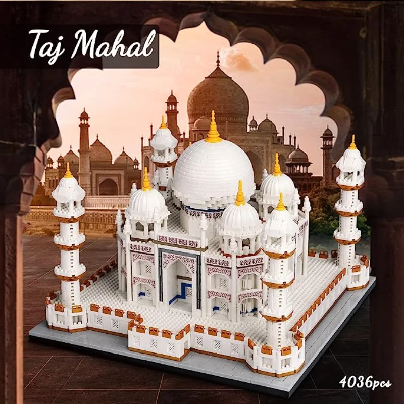 4036PCS Micro Mini Blocks Taj Mahal Architecture Building Toy famoso Kit di modelli di architettura per adulti e bambini regalo di natale