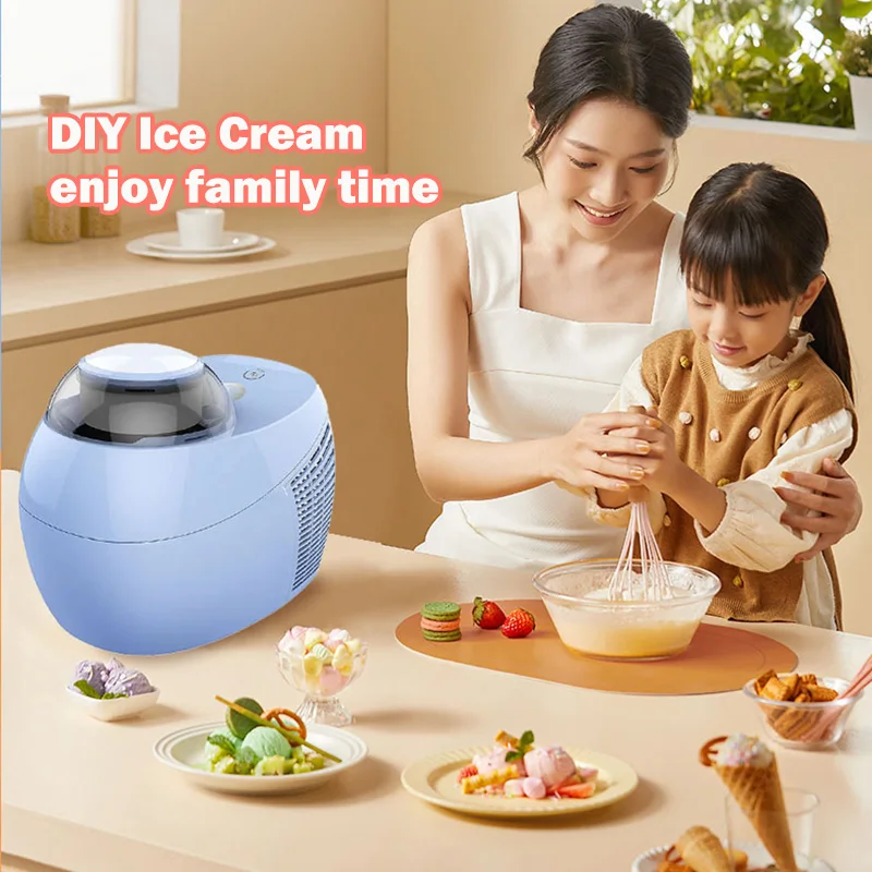 Automatic Ice Cream Machine Household DIY Fruit Child 500ml Ice Cream Maker Yoghurt Dessert Maker Freezers 220V