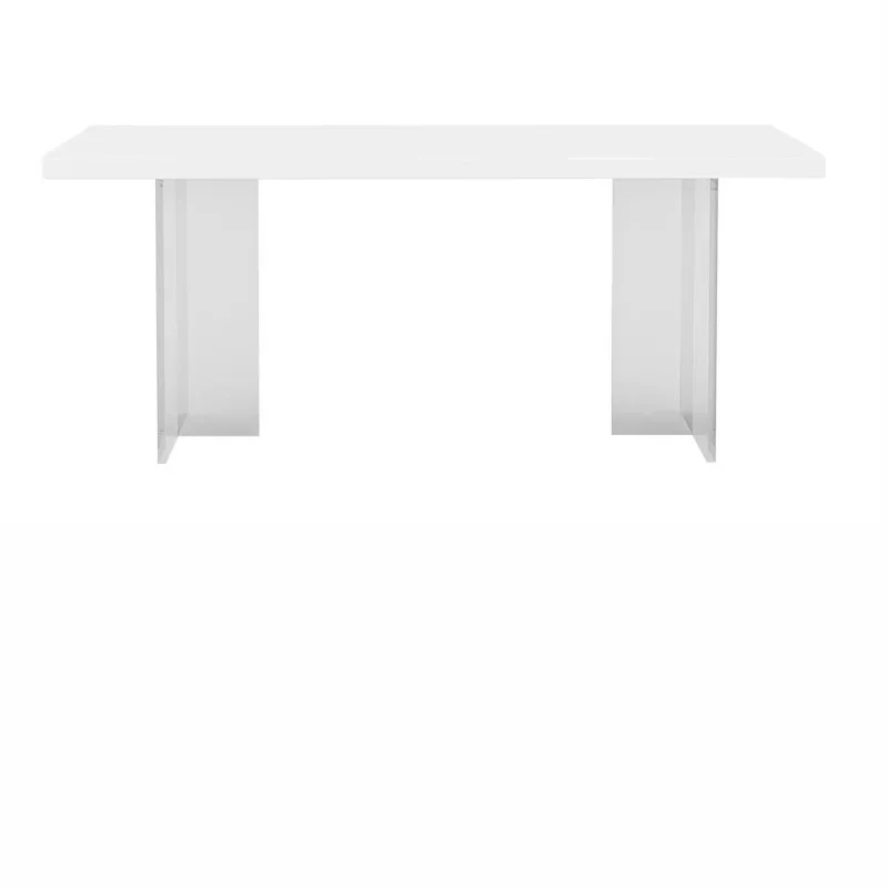 Rounded White Acrylic Suspended Rock Plate Dining Table Pure Black Household Modern Minimalist Dining Table Mesas Furnitures