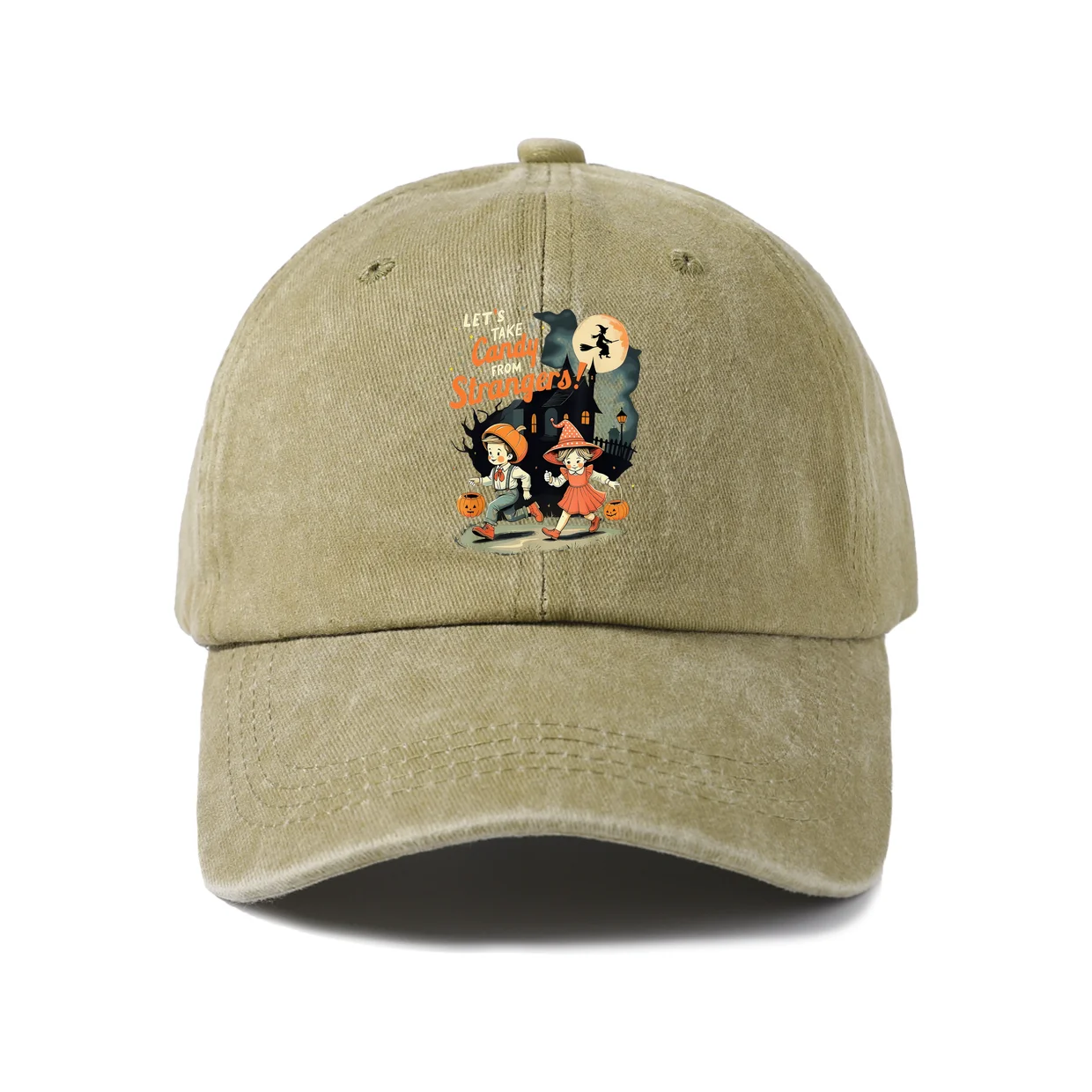 Retro Let'S Take Candy From Strangers! Baseball Cap, Vintage Washed Adjustable Unisex Dad Hat, Casual Gift