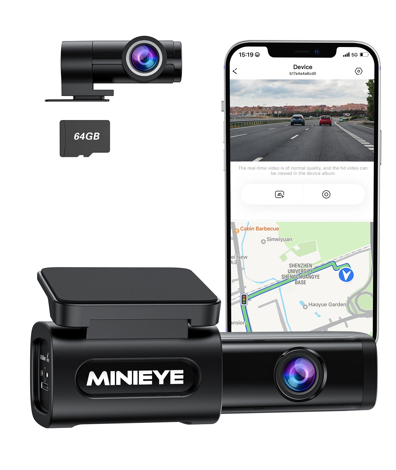 MINIEYE C2 4K Dash Cameras 170° Wide Angle Front Rear Camer with ADAS  WDR Night Vision Parking Monitor Time-Lapse