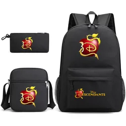 3pcs Disney Descendants Bookbag Kids Backpack Student Boys Girls School bags Shoulder Bag Set Daily Backpacks Mochilas