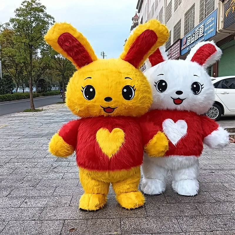 

Cartoon clothing inflatable clothing rabbit and white rabbit inflatable clothing play props, wedding celebrations, birthday part