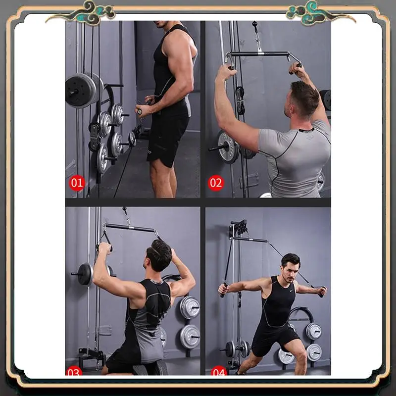 

2PCS Gym Resistance Handle Grip For DIY Pulley Cable Machine Lat Pull Down Biceps Triceps For Gym Fitness Easy To Use
