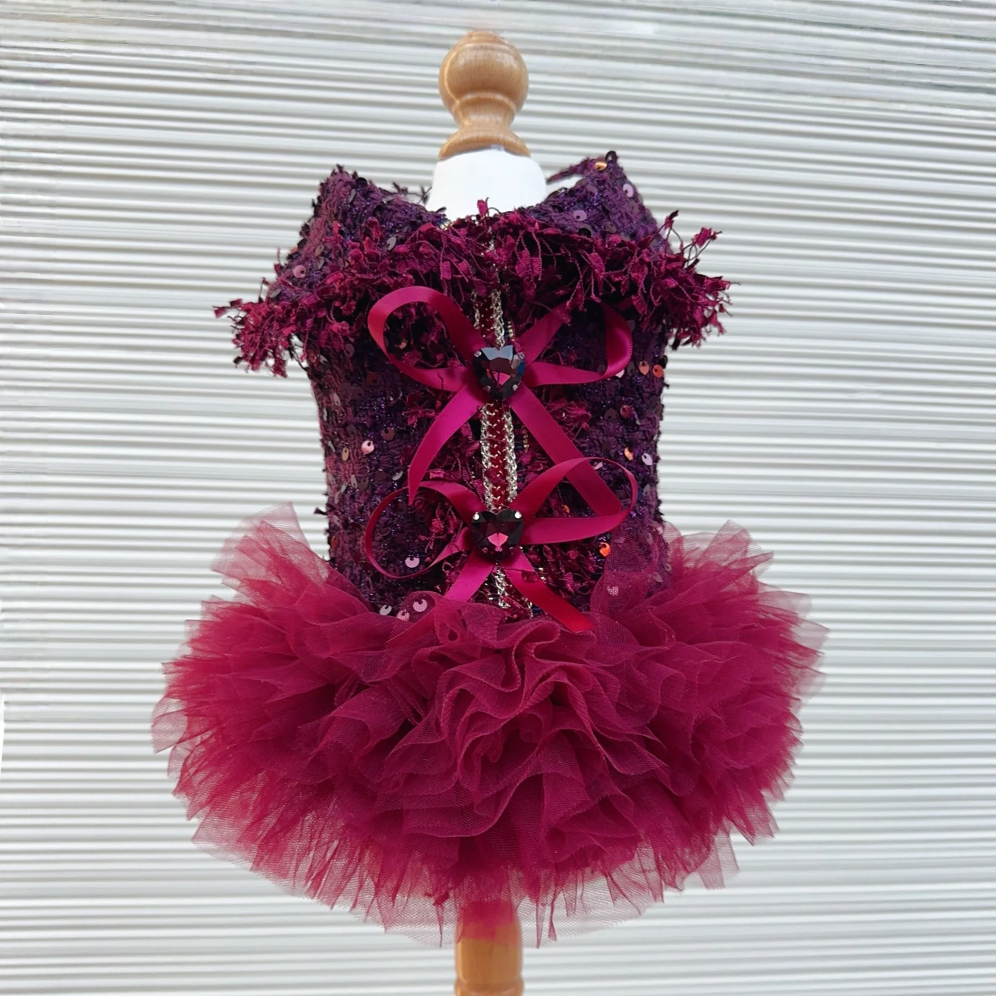 

Pet Dog Dress Autumn Winter Red Cartoon Strap Gown for Pets,Christmas New Year Wear,Original Party Festive Costume for dog cat