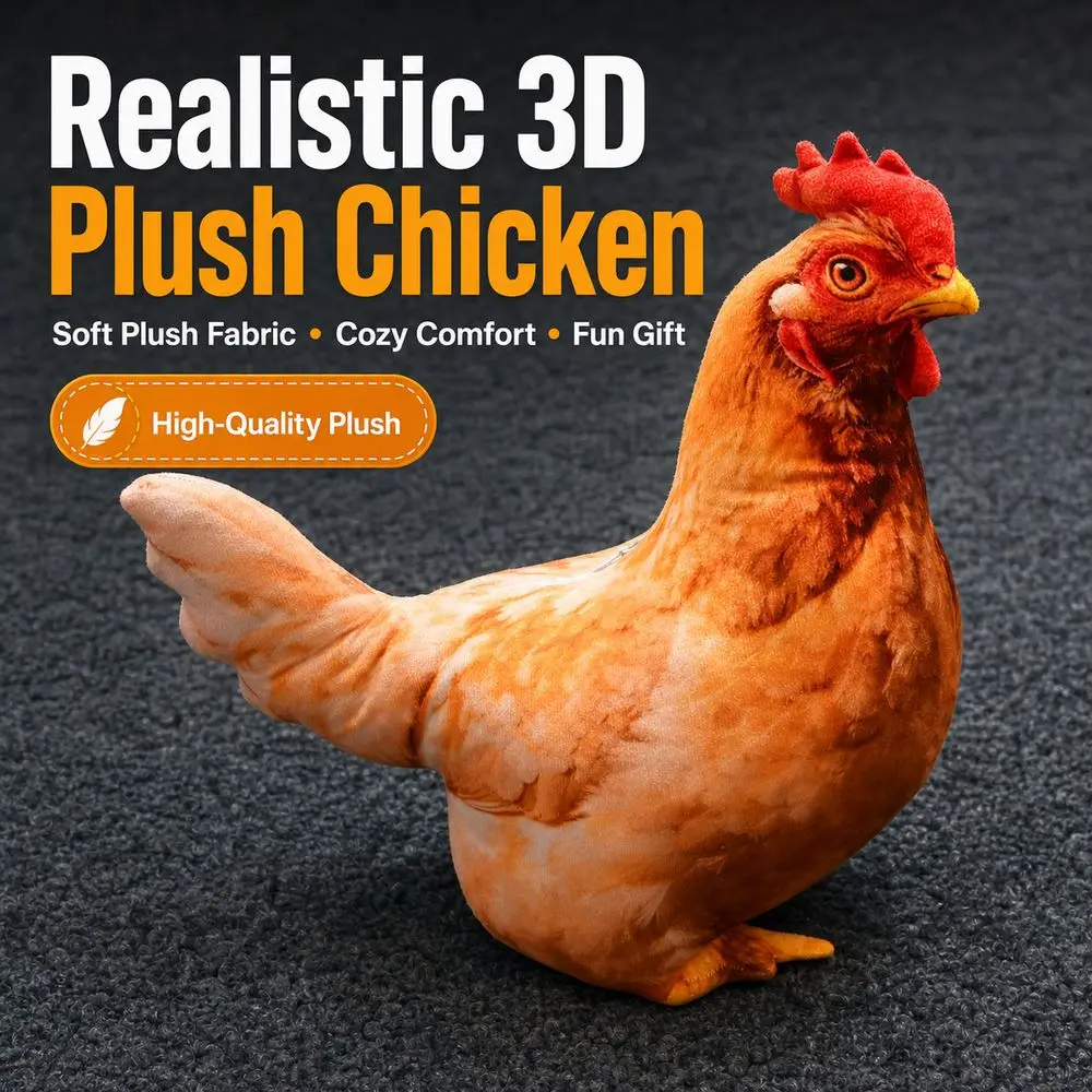 Plush Material Animal Body Pillow PP Cotton Filled 35cm Poultry Throw Pillows Cute Design 30cm Size Chicken Pillow Bedroom Use