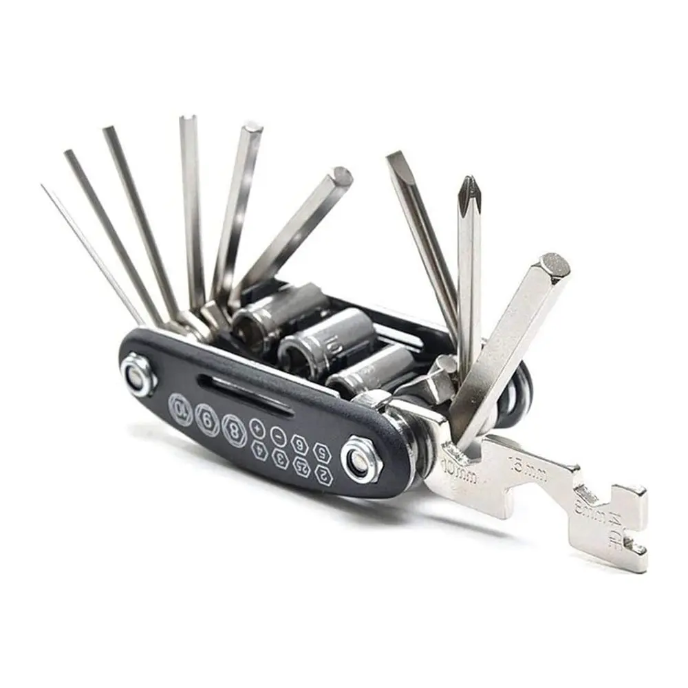 Bicycle Repair Kit 16 In1 Hex Wrench Portable Foldable Multi Function Repair Tool Road Bike Repair Screwdriver Tool Repair Tool