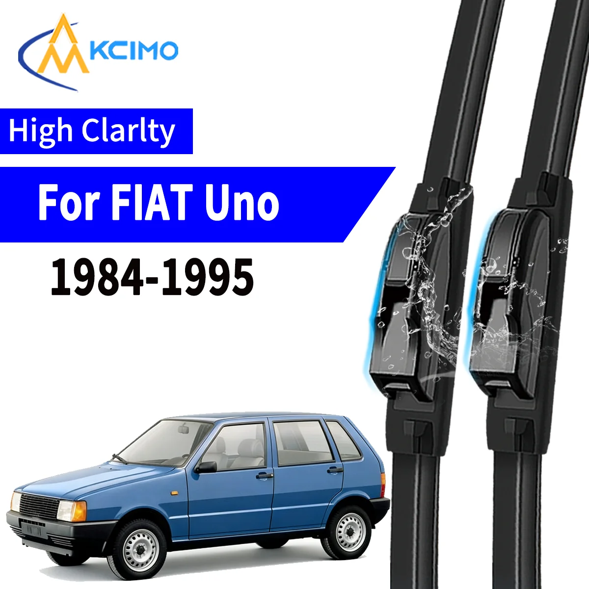

2pcs Car Wiper For FIAT Uno hatchback 1984-1995 Front Windscreen Wiper Blade Silent Soft Rubber