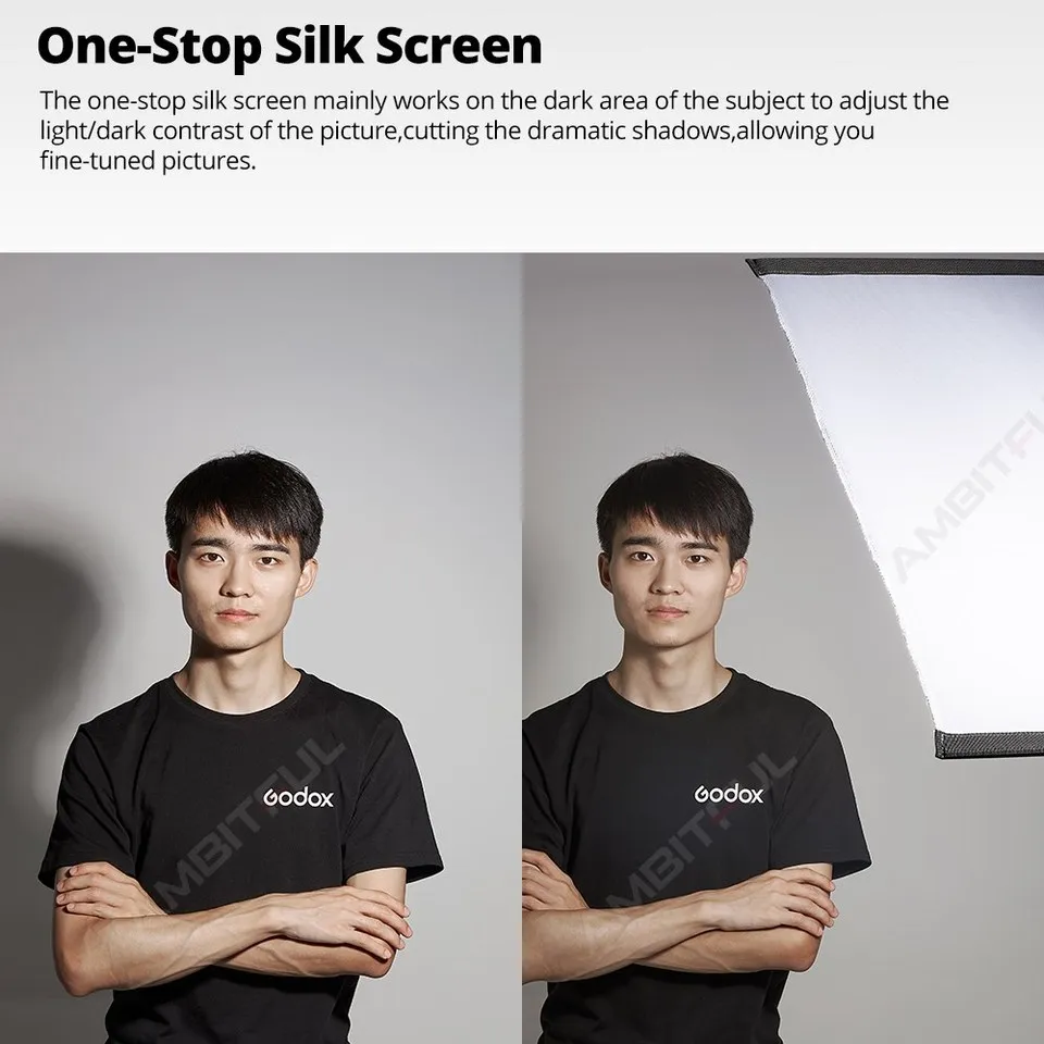 Godox SF4560 SF6090 Scrim Flag Kit Portable Frame Diffuser Reflector Soft Light-blocking Light-reducing for Studio Photography