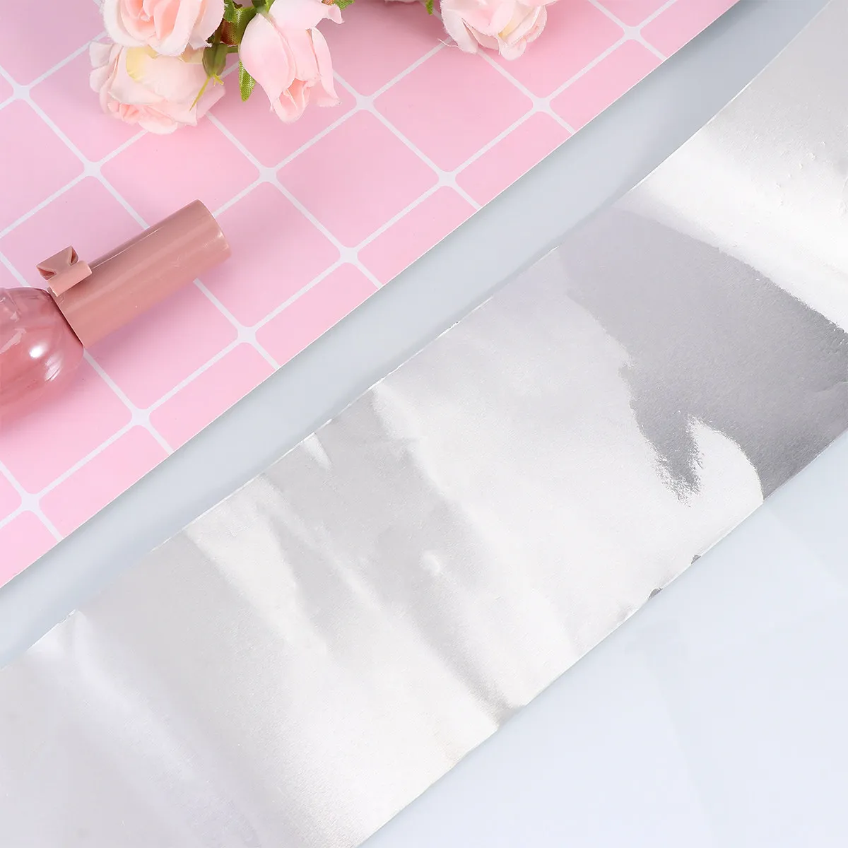 8Cm Professional Hair Coloring Tinfoil Rapid Temperature Rise Time Saving Comfortable Styling Tool Silver Tin Foil