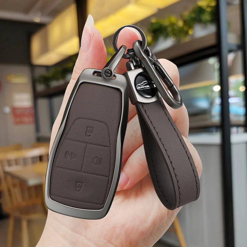 Suede Car Key Case Cover For BAIC Beijing X7 BJ40 Senova D50 D70 X55 X65 EU5 EU7 Car Key Protector Keychain Accessories
