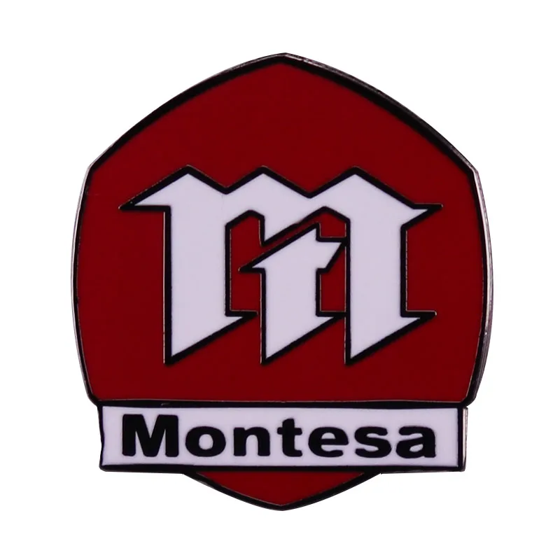 Motorcycle bicycle Montesa logo enamel pin brooch badge Backpack Decoration