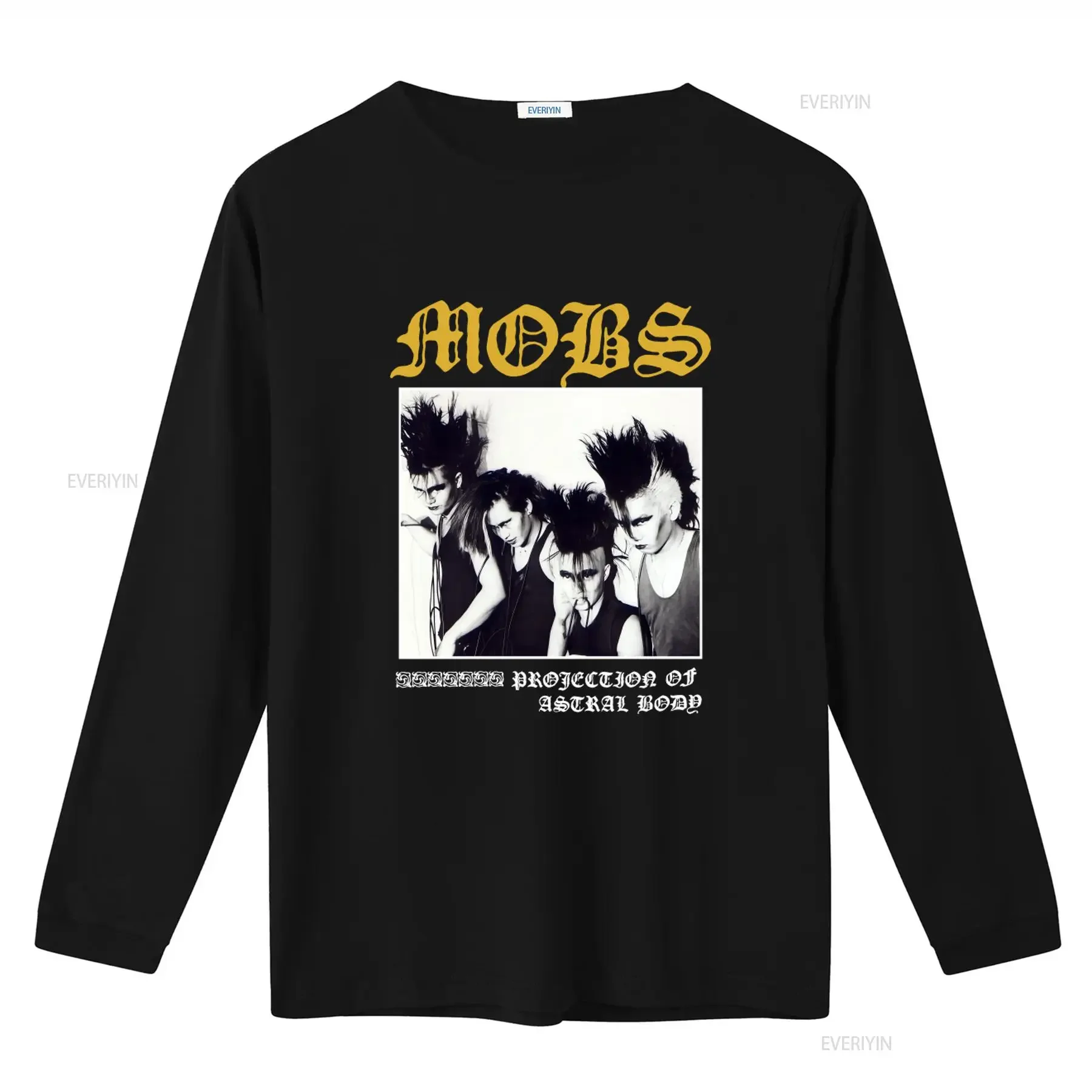 Mobs T Shirt Projection Of Astral Body EP Japanese Punk Hardcore Crust Band Print GISM Gauze The Stalin Death Side Confuse