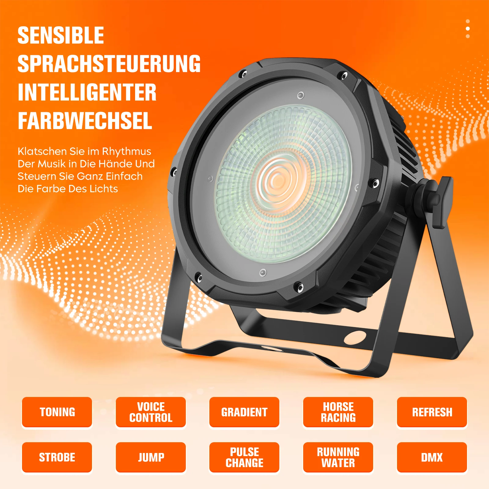 U\'King-luz de exposición de 100W, luces Par impermeables IP65, RGB, luces de escenario, DMX512, luces de DJ, luces de fiesta para bares, fiesta de