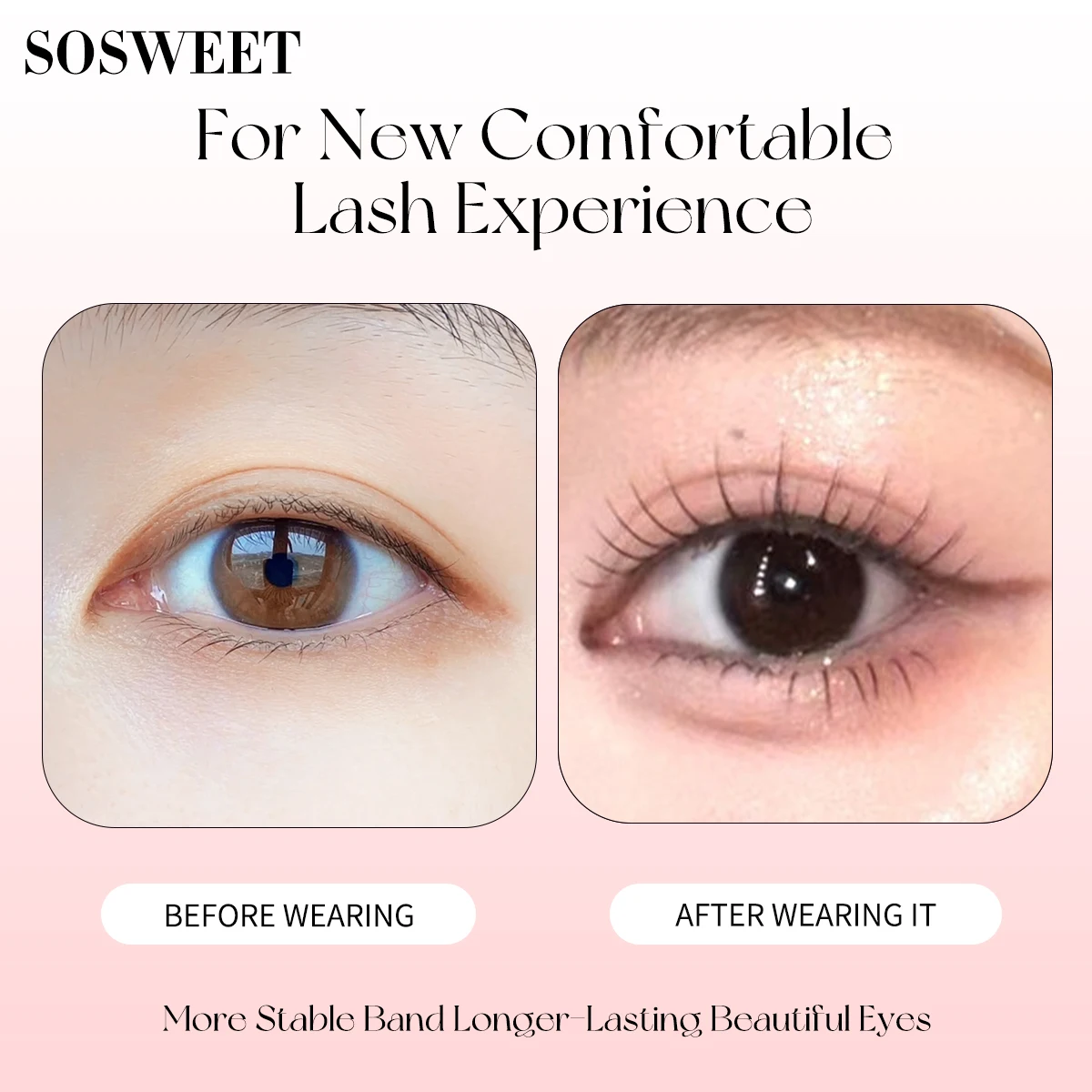 Faux-cils Ultra fins sans contact, grappes de cils naturels, sans colle, auto-adhésifs, pour débutants, usage quotidien