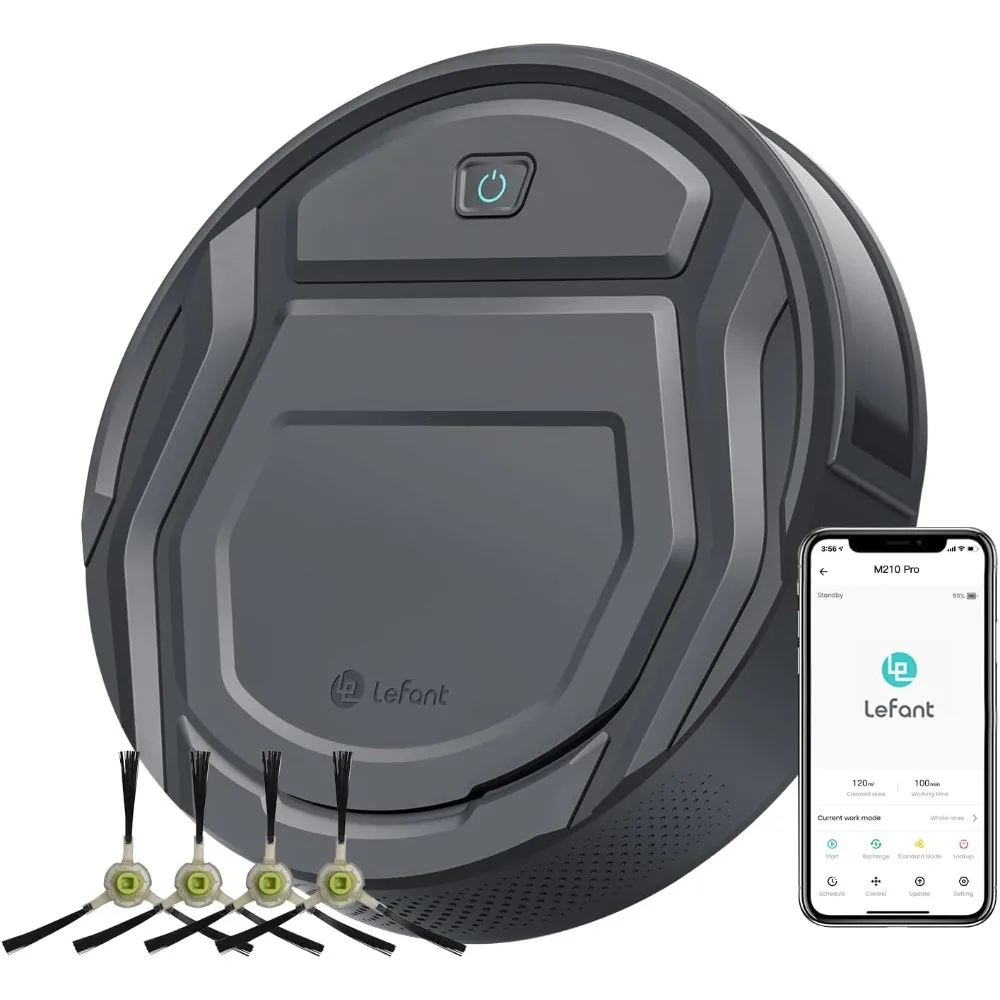 Robot Vacuum Cleaner, 6 Cleaning Modes, Schedule Time, WiFi/APP/Alexa, 2200Pa Suction, 120 Min Runtime