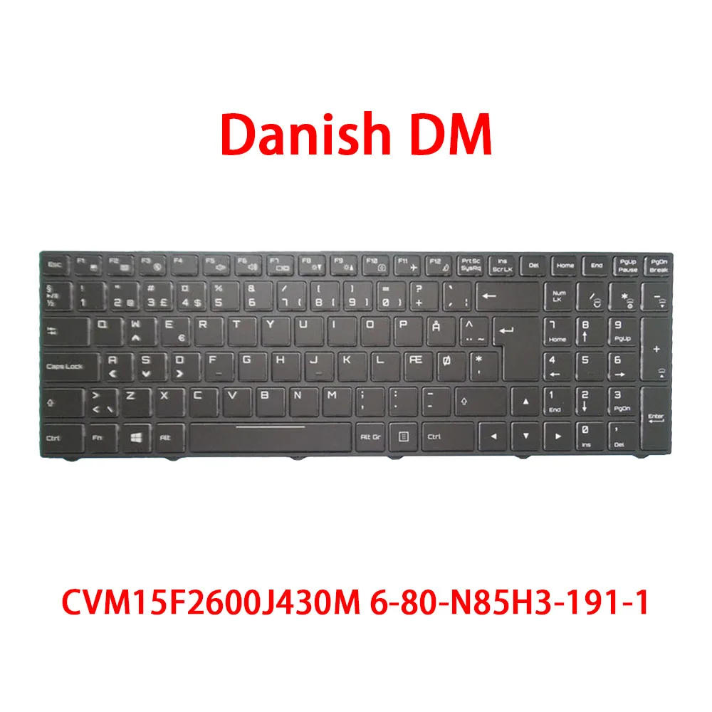 

Клавиатура с подсветкой для CVM15F2600J430M Датская/CVM15F26D0J430J3 Немецкая/CVM15F26N0J4309 Норвежская/CVM15F26E0J430E Испанская 6-80-N85