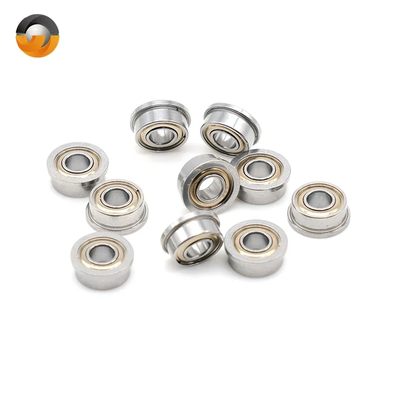 10PCS F684ZZ Flange Bearing 4x9x4mm Double Shielded Miniature Deep Groove Ball Bearings Chrome Steel ABEC-7 Precision