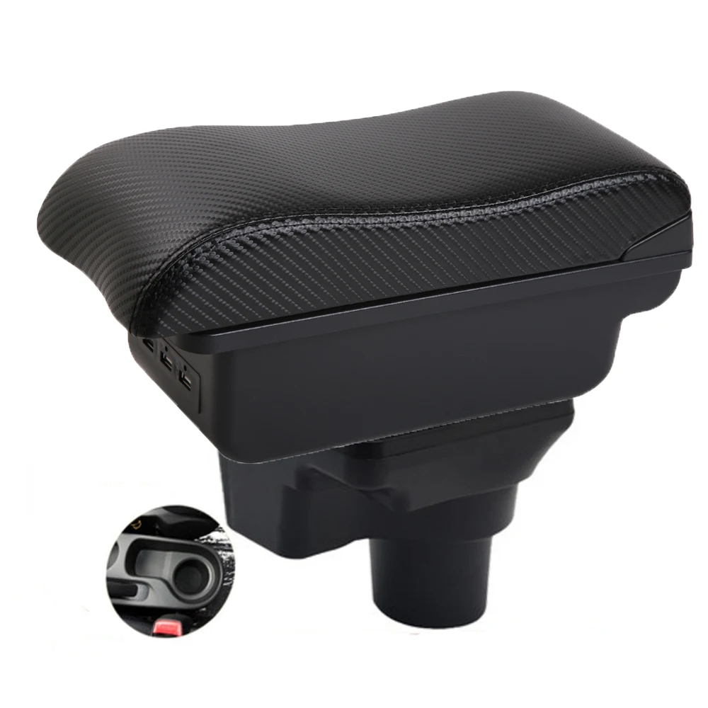 

Hyundai 17k2 Solaris 2 Accent Verna KIA Rio 4 X-line Подлокотник, ящик для хранения центральной консоли, коробка для хранения водителя, поддержка локтя из углеродного волокна