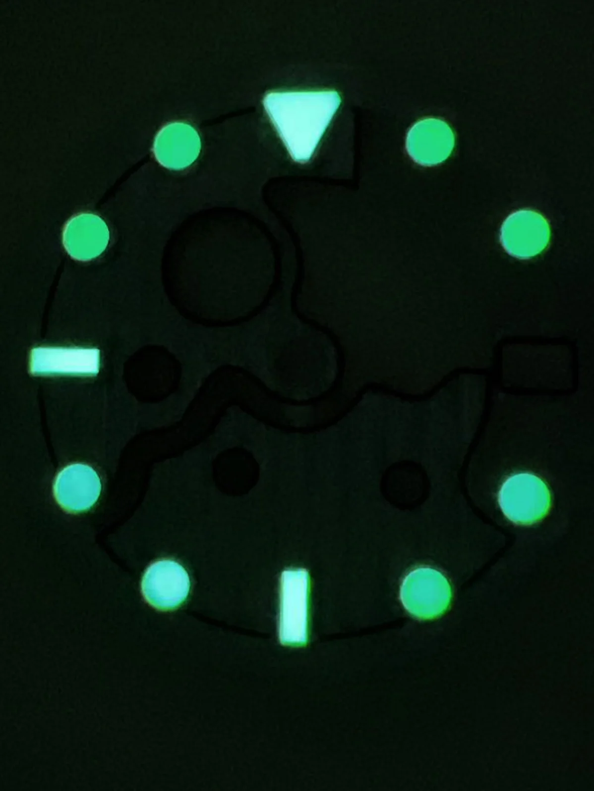 28.5MM Watch Dial with C3 Green Luminous Skeleton Watch Accessories for NH35/ NH36 Movement 3 O'clock Position