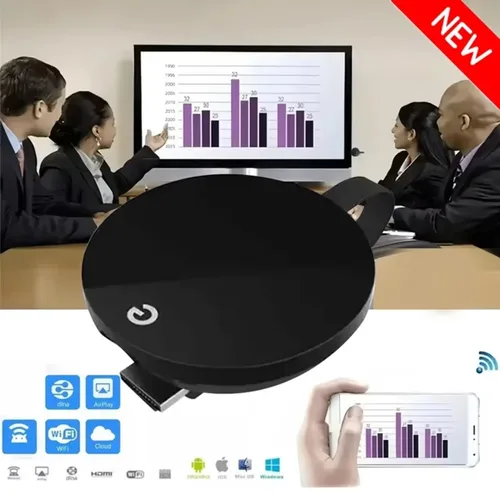 Imagen 2 del producto Chromecast compatible con HDMI, Google, inalámbrico, WiFi, mirascreen, pantalla HD, Dongle, transmisión de medios, vídeo, Tv, hogar inteligente para ios/Android