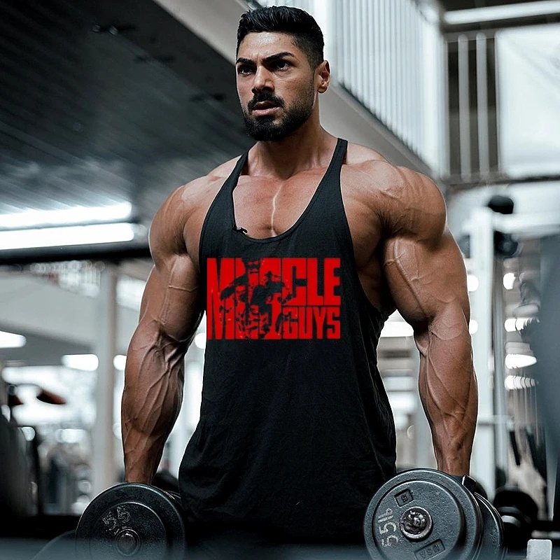 Men's Fitness Gym Sleeveless Stringer Vest - Breathable Bodybuilding Tank Top, Casual Sweatshirt & Training T-Shirt for Workout