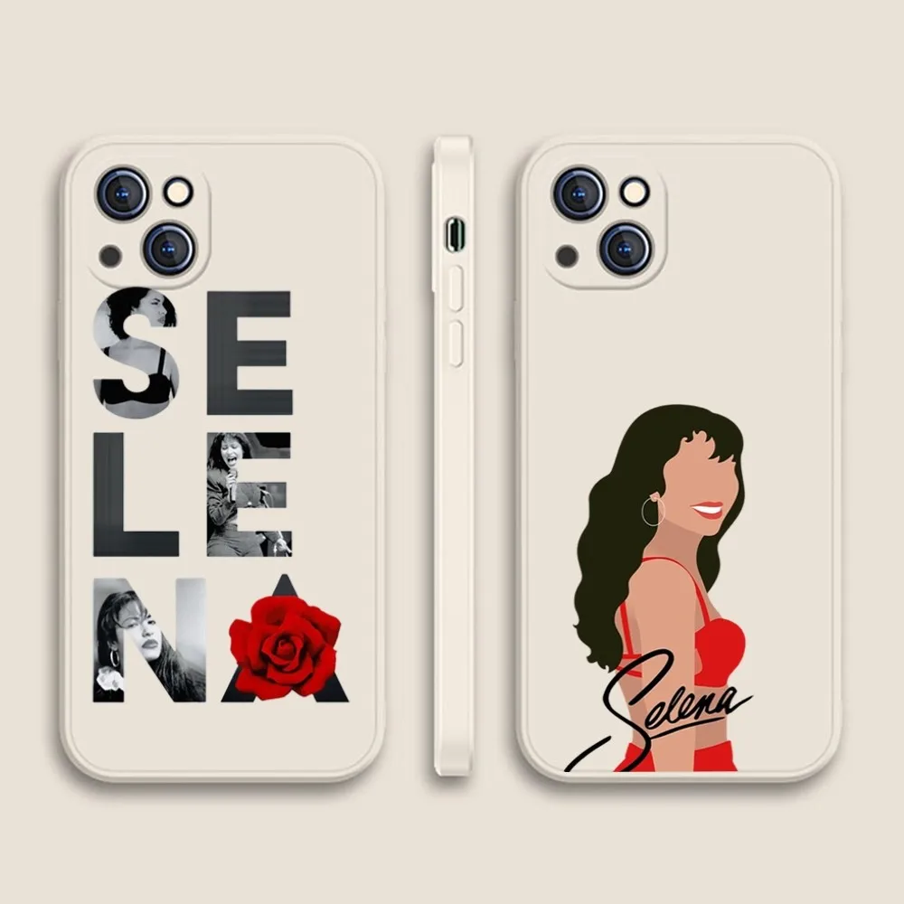 Selena Quintanilla Top Latin Artist 90s Phone Case For Iphone 11 13 14 Pro Max X Xr Xs Max Se2020 12mini White Cover Case