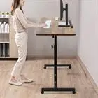 

Adjustable Height Standing Desk, Portable Laptop Desk, Rolling Computer Stand with Adjustable Height