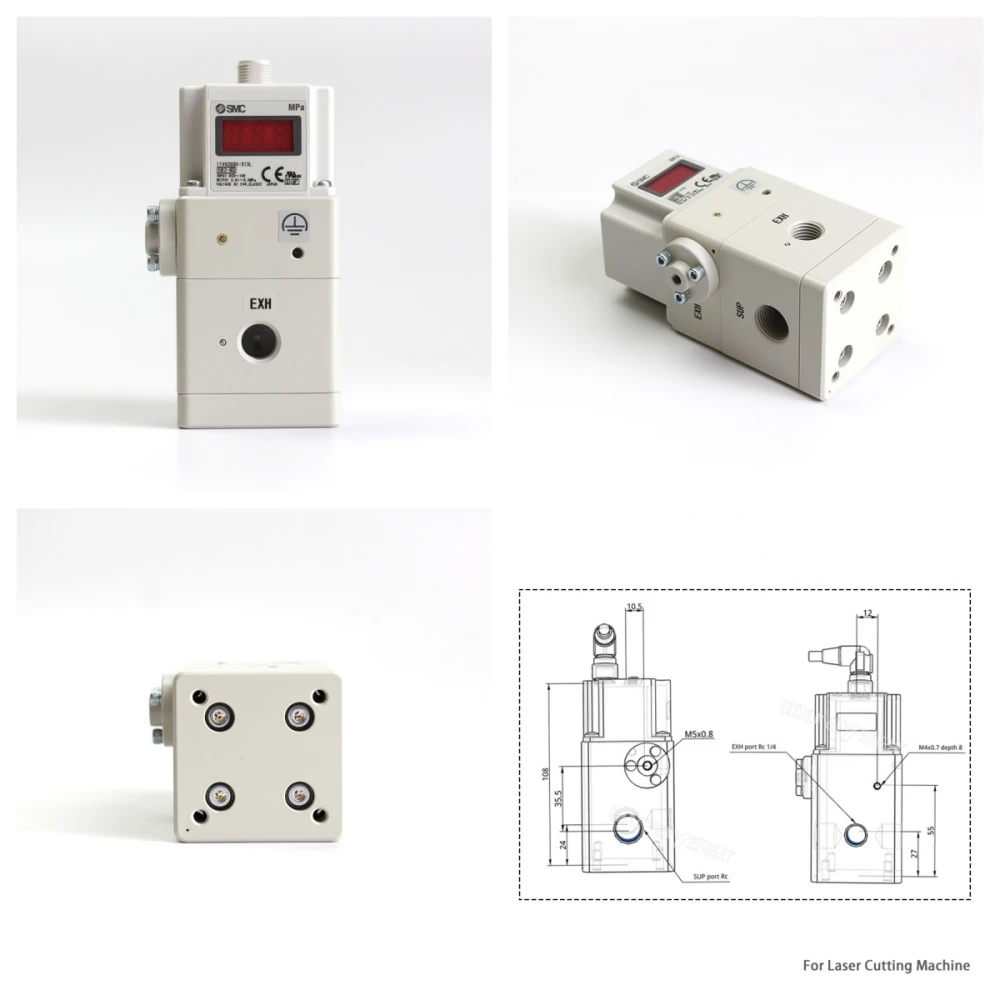 SMC ITV1050 ITV2030 ITV2050 ITV3050 Series Laser Cutting Machine Electro-Pneumatic Pressure Regulator Proportional Valve