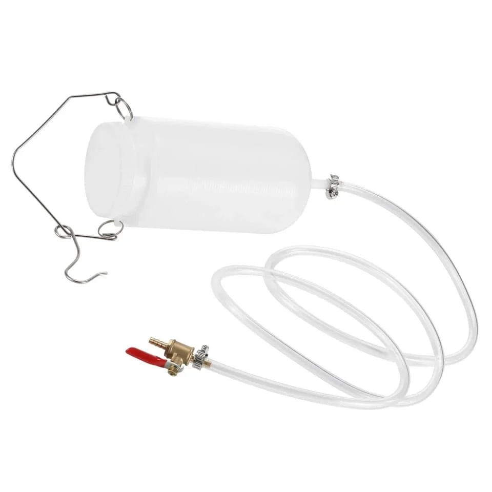 Auxiliary Fuel Tank 1L With Cut Off Valve Portable With Fuel Hose Essential Tool Multifunctional Fuel Storage For Motorcycles