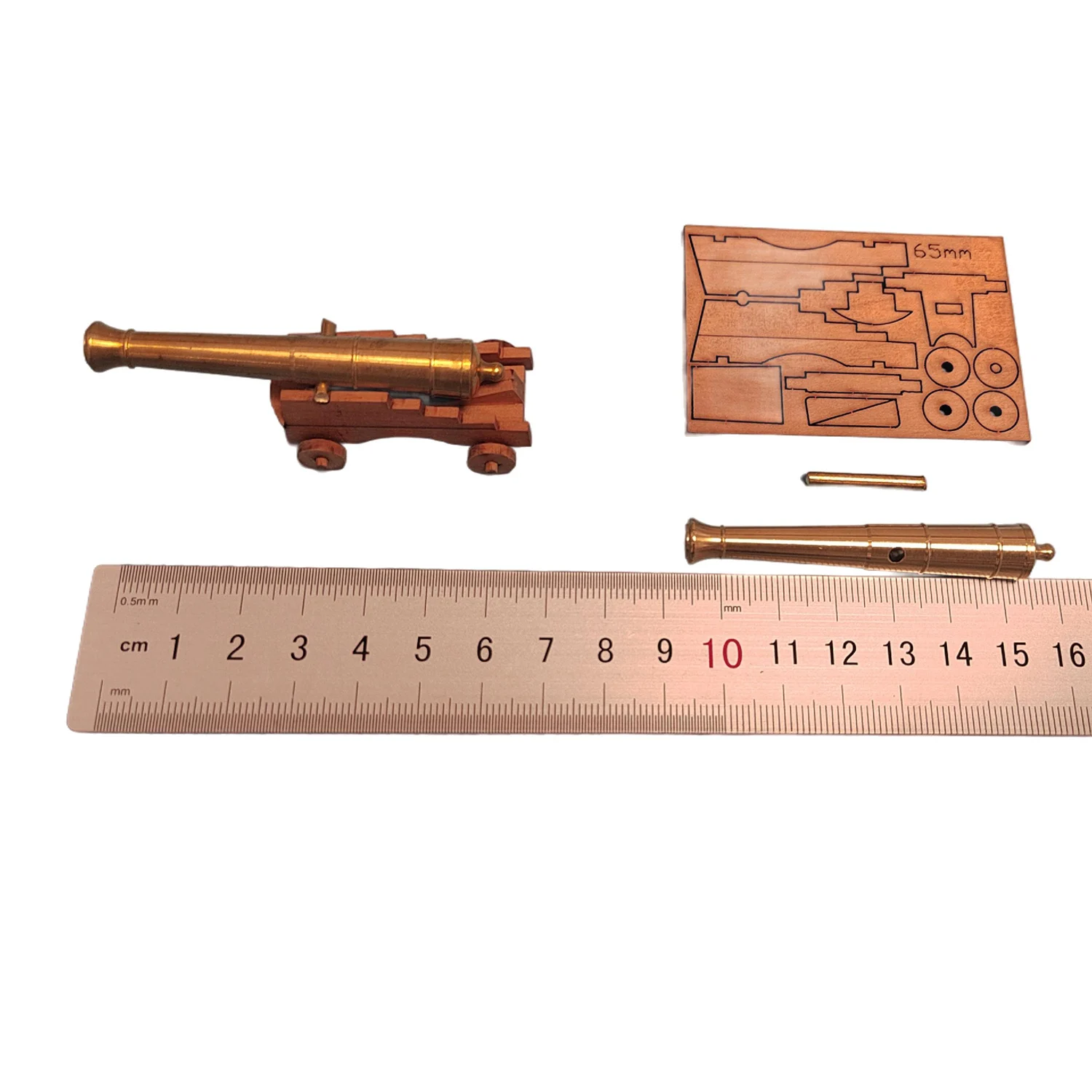 الكمثرى الخشب سطح السفينة مدفع نموذج باخرة الملحقات CNC النحاس مدفع + الكمثرى عربة خشبية 1 مجموعة