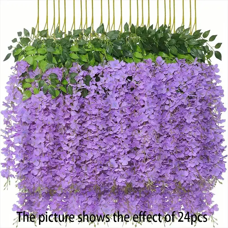 12 stuks blauweregen wijnstok kunstbloemen groothandel trailing nep string voor thuis bruiloft decor zijde