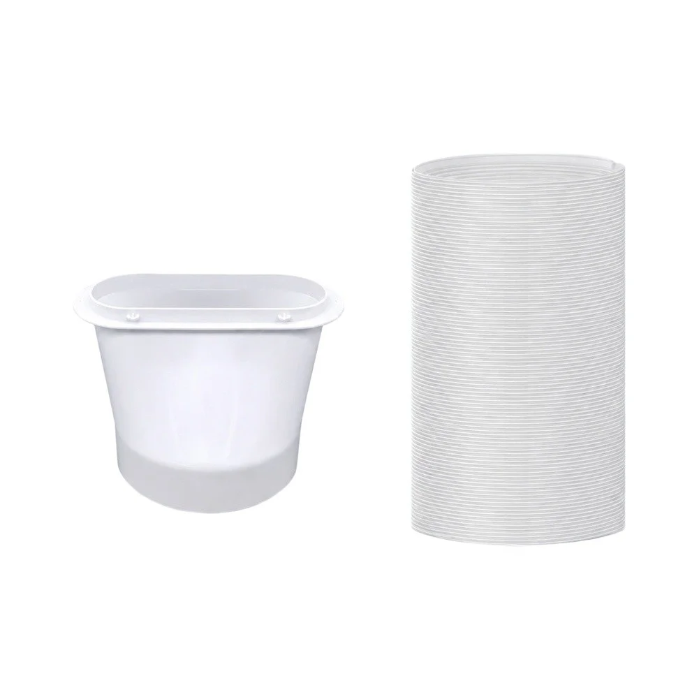 5.9 Inch Diameter Portable Air Conditioner Hose Kit 150mm with Flat Mouth Connector Includes Hose and Connector