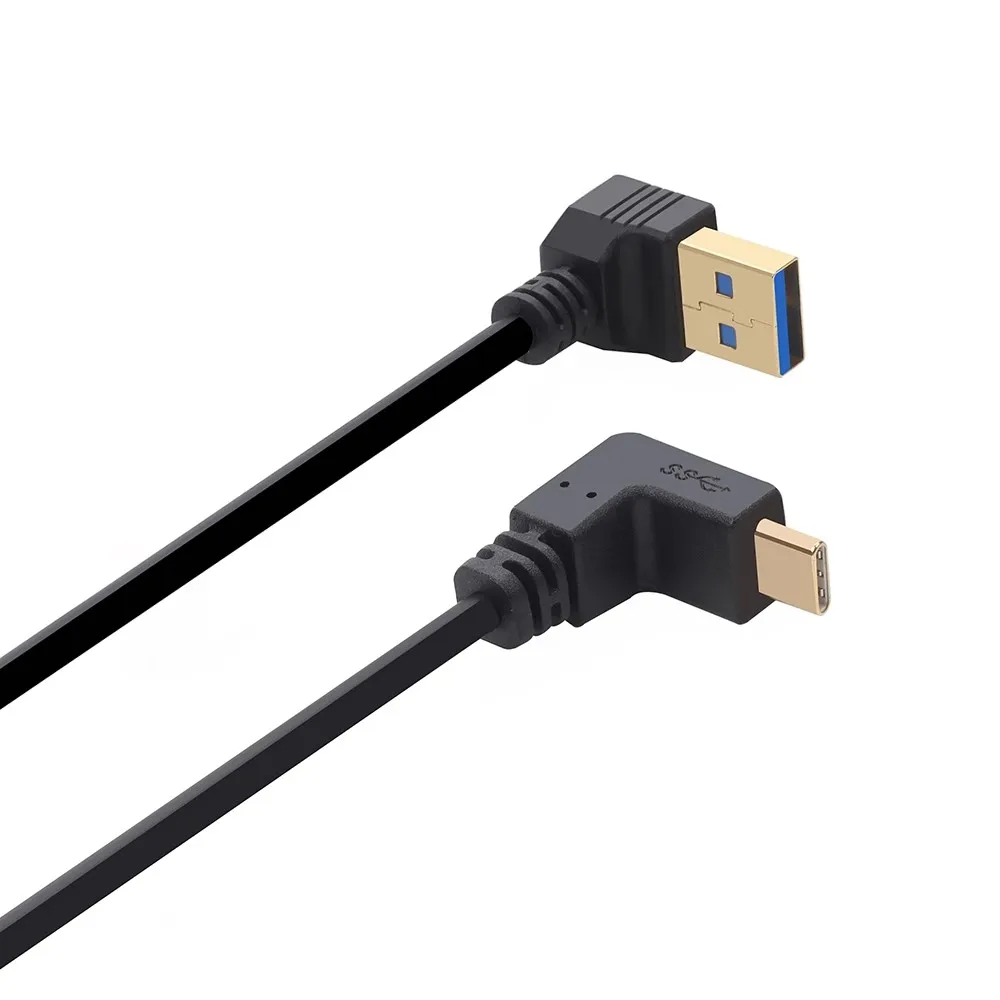 1FT Angle TYPE-C Reversible USB 3.1 USB-C Angled to 90 Degree Left Right Up Down Angled USB 3.0 type A Male Data Cable 30CM