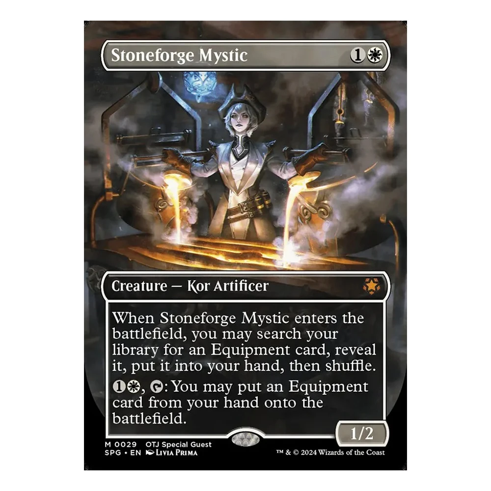 DIY Magic the Gatherings storms homemade Stoneforge Mystic Sword of Fire and lce Sylvan Tutor Board game toy Favorite cards