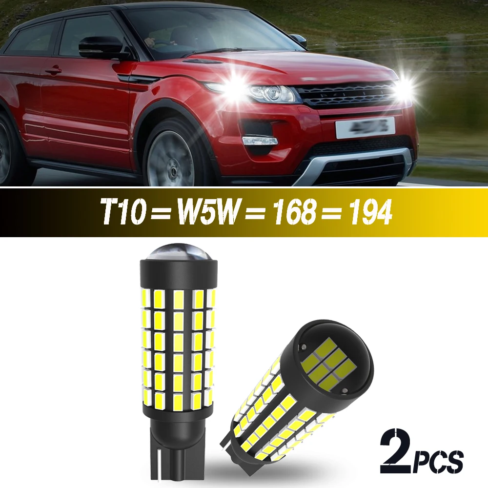 2pcs 168 5w5 12v T10 W5W Led Canbus Clearance Light Parking Lamp Car Interior Bulb For Dacia Duster Sandero Logan Jogger Spring