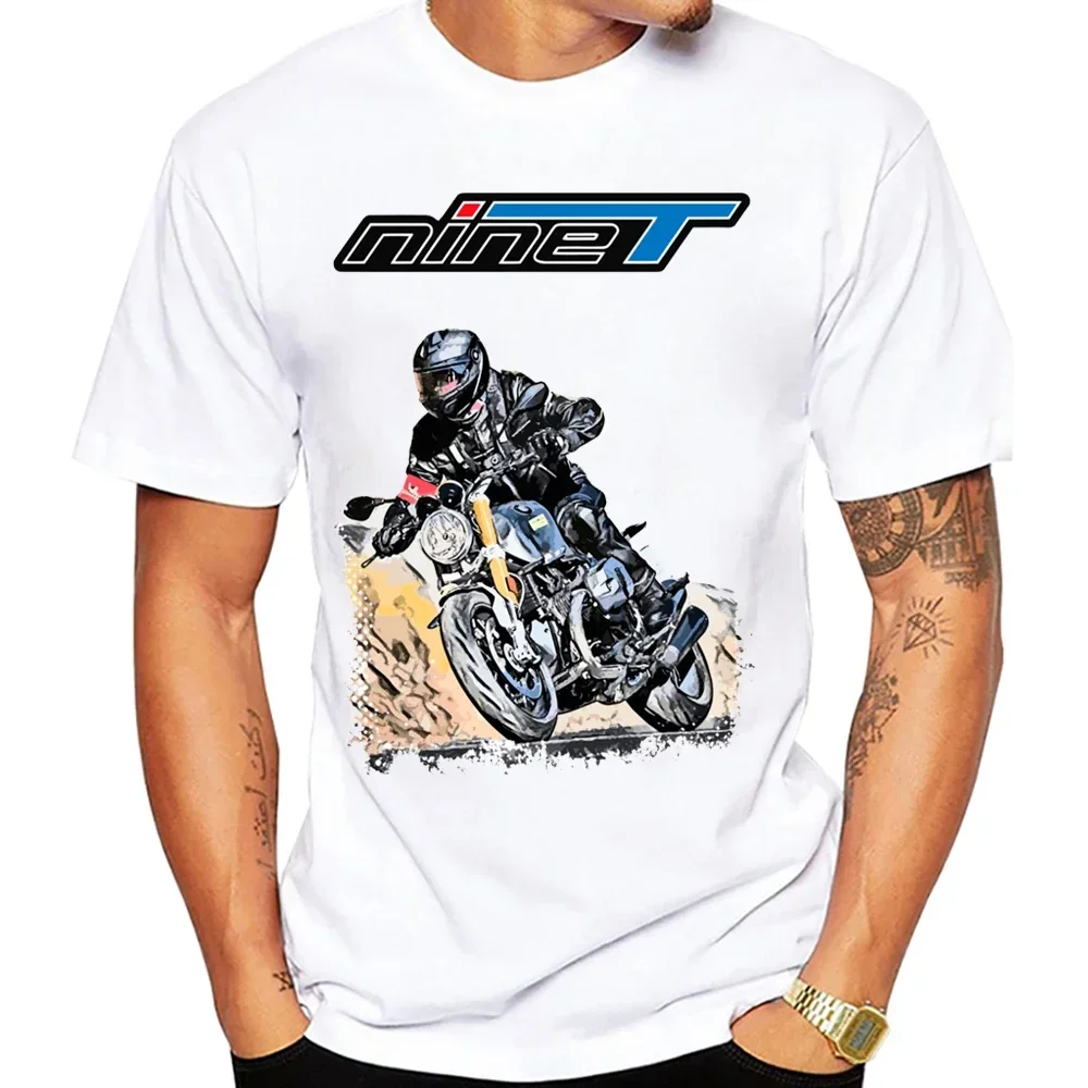 

R Nine T Scramblr TShirt R1250 GS Rider Classic T-Shirt Men Short Sleeve GS Adventure Mountain Style Motorcycle Riding Boy Tees
