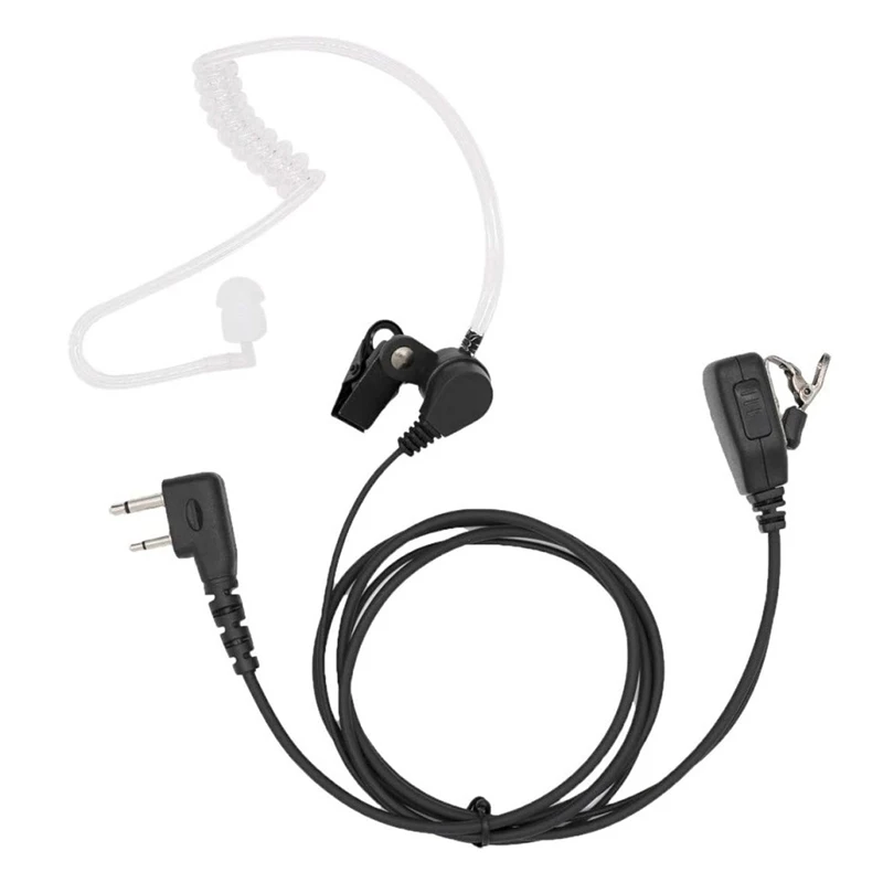 Baofeng-auriculares de tubo acústico de aire para walkie-talkie, cascos con puerto K, PTT, con micrófono, para piezas 888s Guard, 1 UV-5R